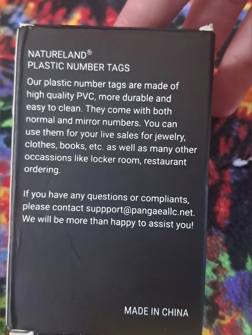Natureland Plastic Number Tags